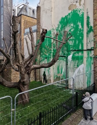 Banksy’s New Mural Has Already Been Defaced