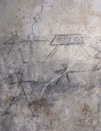 Children’s Drawings of Gladiators and Hunters Unearthed in Pompeii