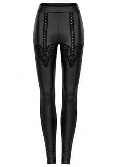 Lace Overlay Gothic Jeggings
