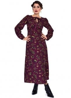 Mystical Print Midi Dress