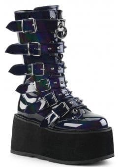 Damned 225 Hologram Gothic Platform Boot