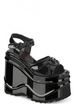 Wave 09 Patent Heart Buckle Platform Sandal