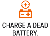 CHARGE A DEAD BATTERY.