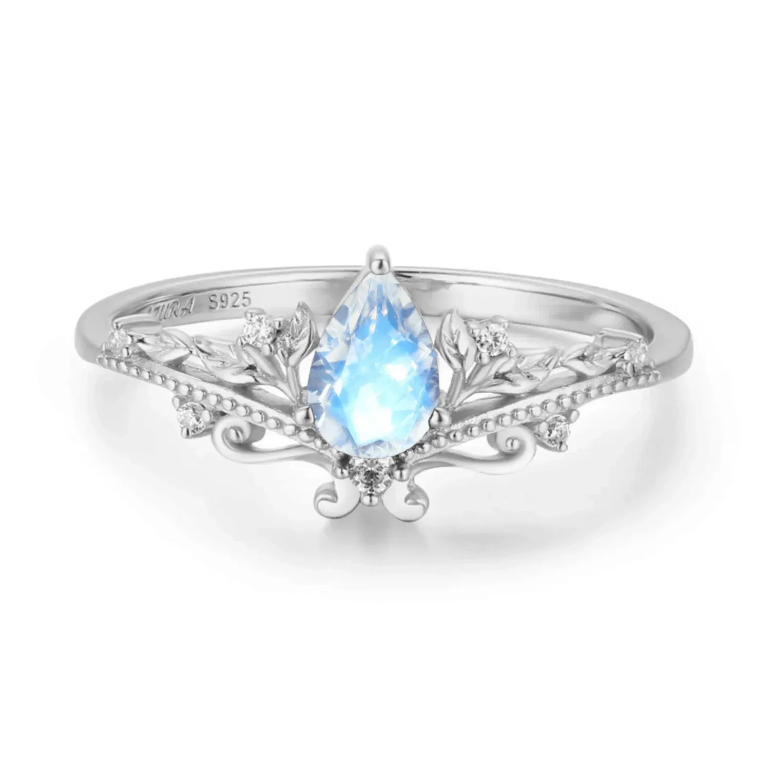 Image of Lotus Moonstone Ring©