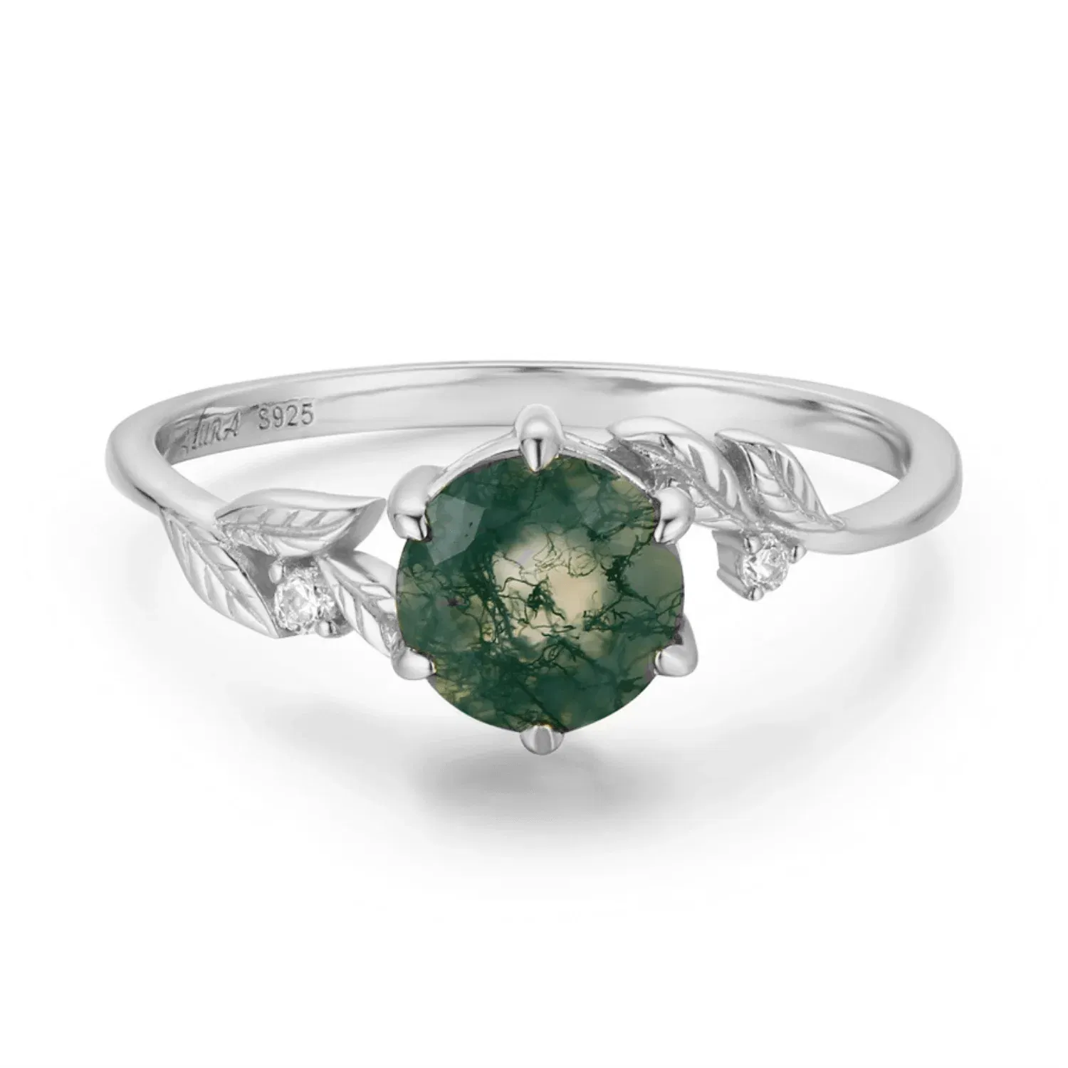 Image of Evergreen Moss Agate Ring