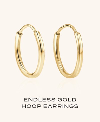 Endless Gold Hoop Earrings