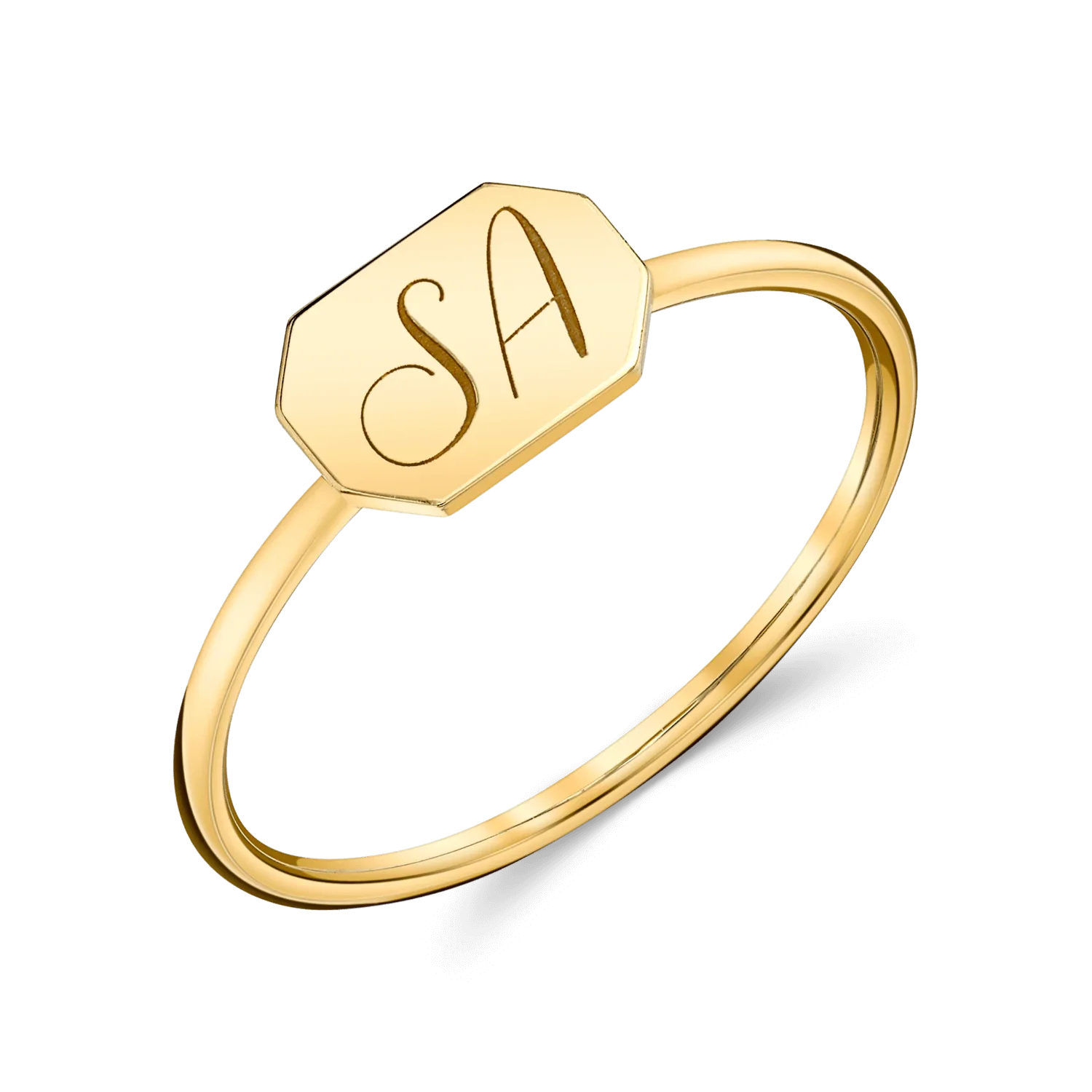 Image of Engravable Initial Tag Ring