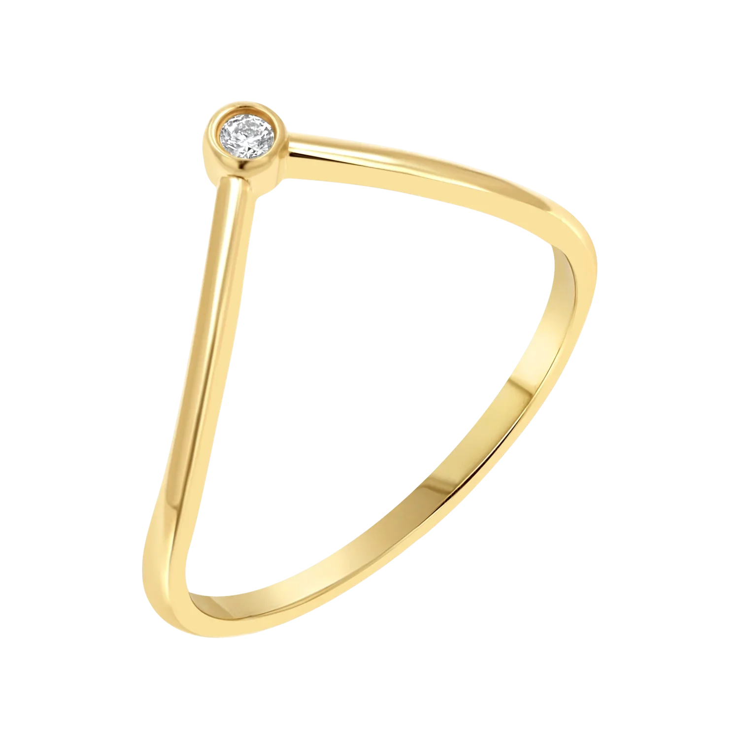 Image of Diamond Wishbone Ring