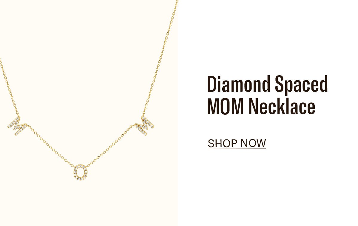 Diamond Spaced MOM Necklace