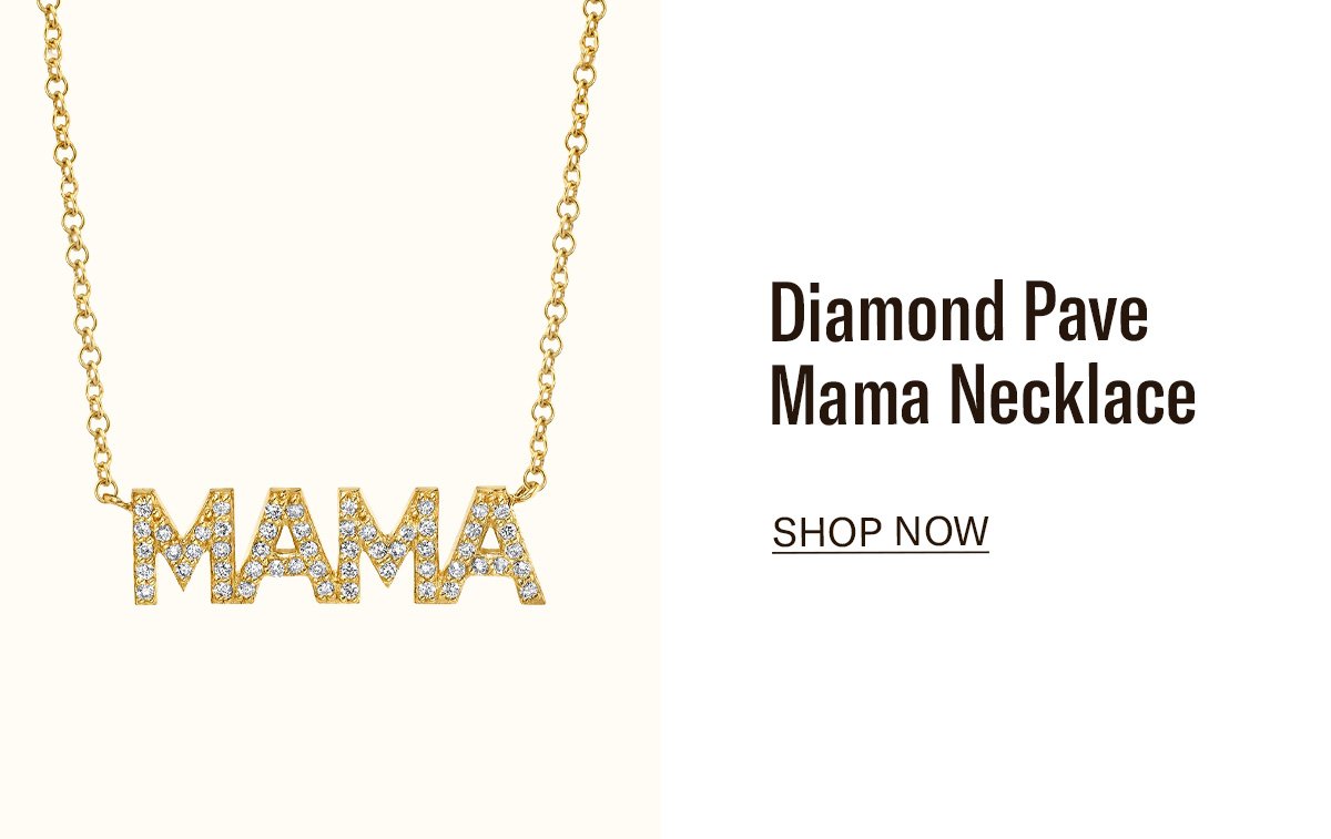 Diamond Pave Mama Necklace