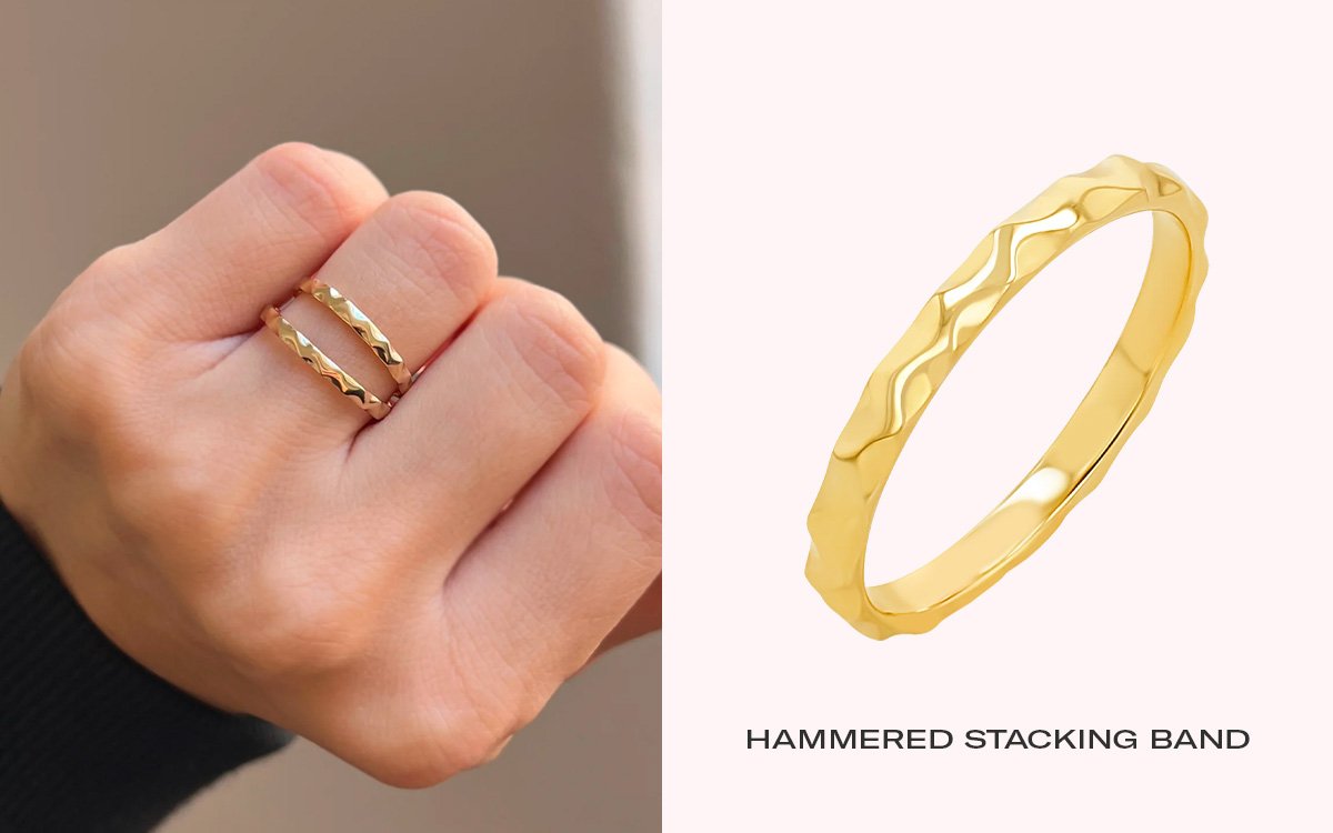 Hammered Stacking Band