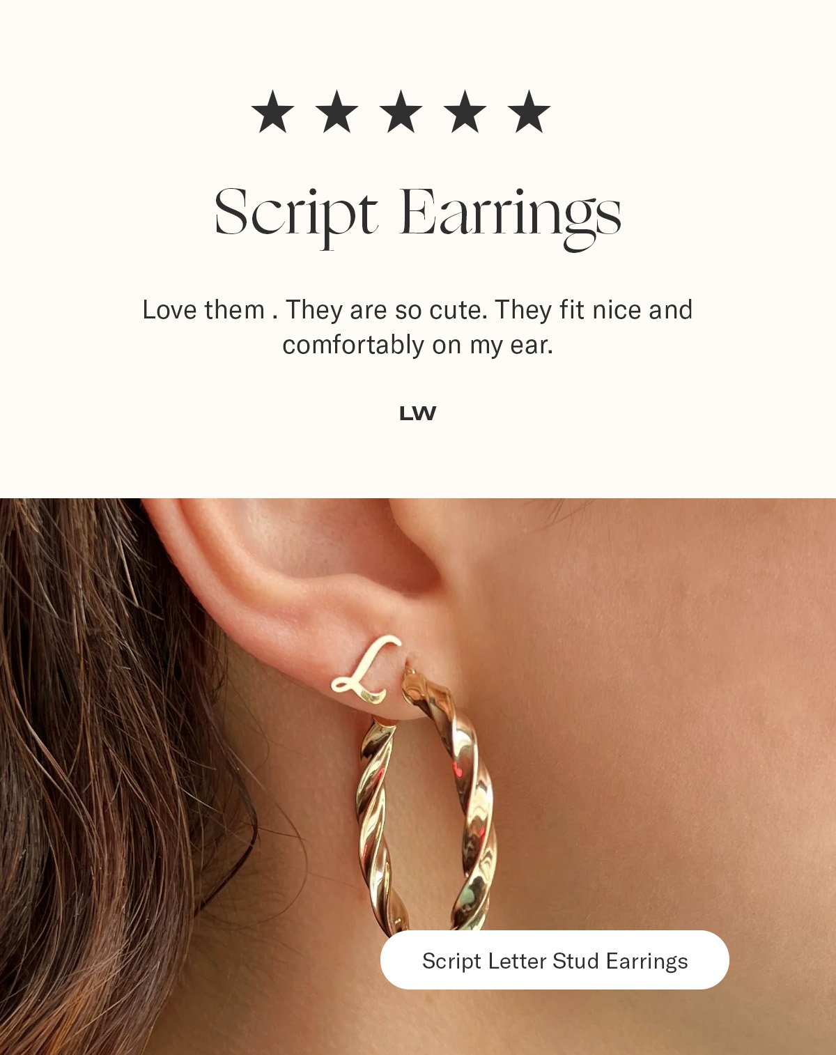 Script Earrings