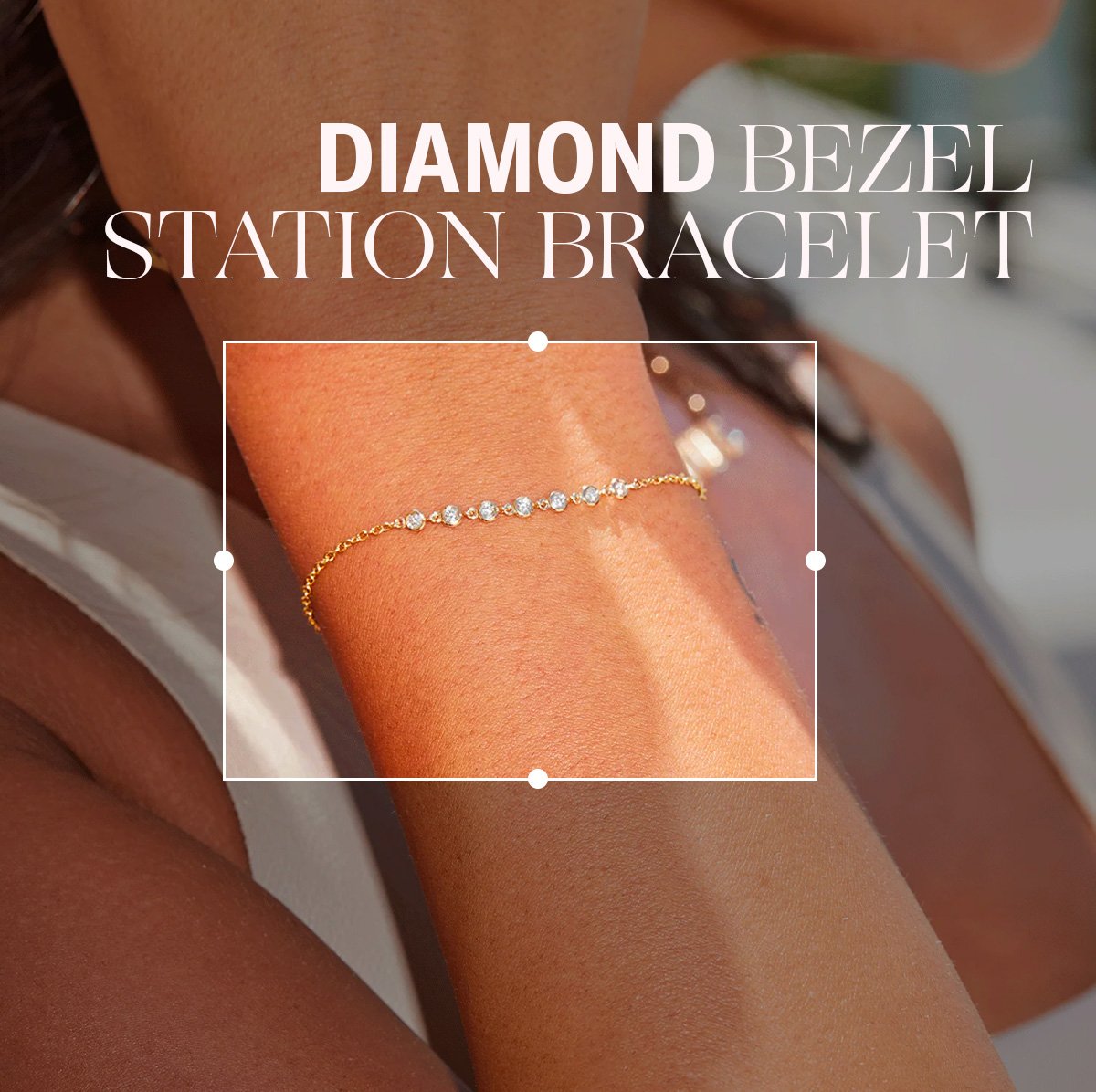 Diamond Bezel Station Bracelet