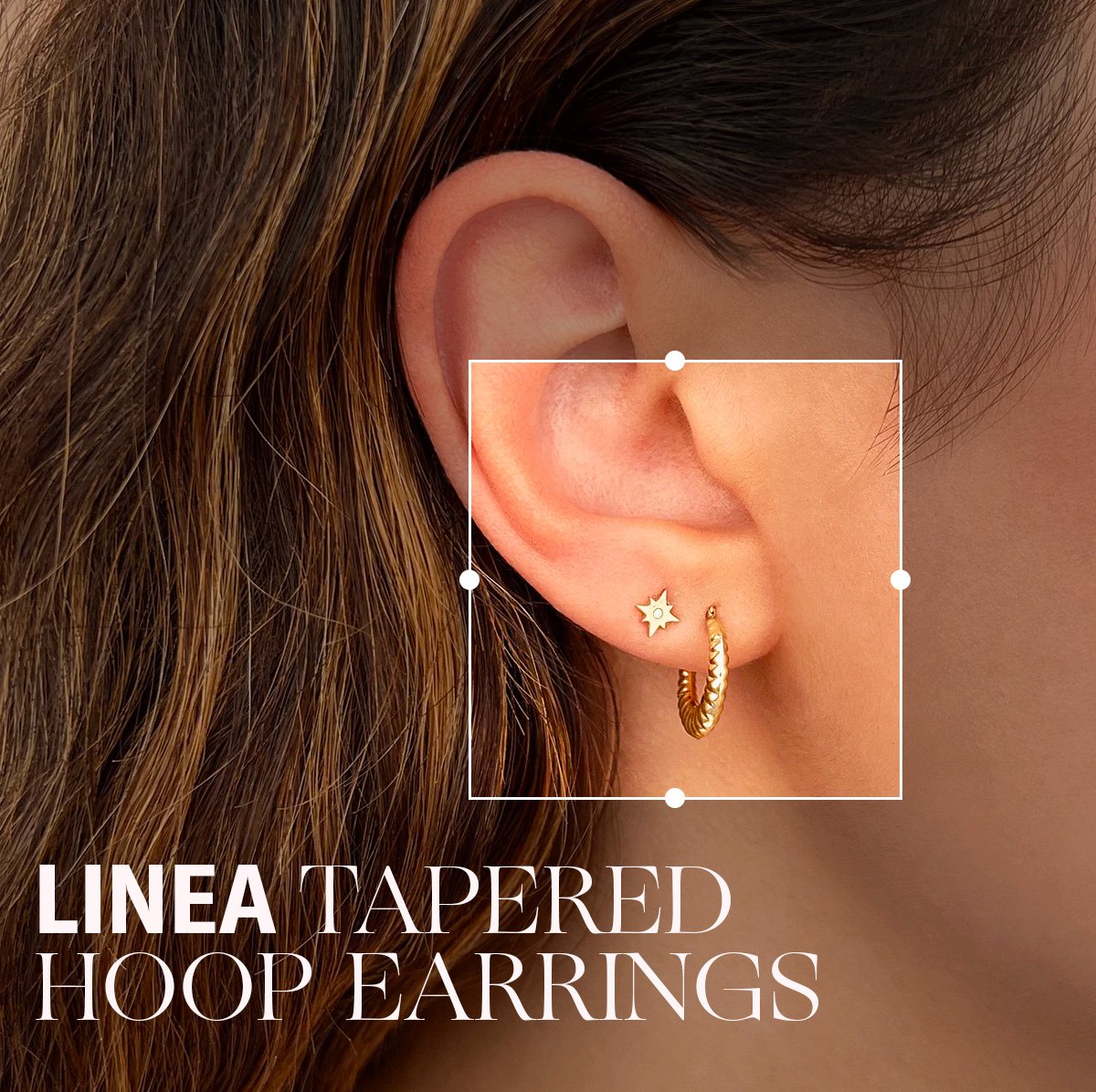 Linea Tapered Hoop Earrings
