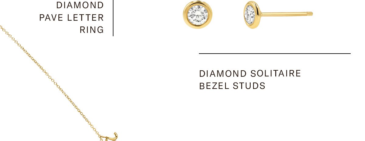 Diamond Solitaire Bezel Studs
