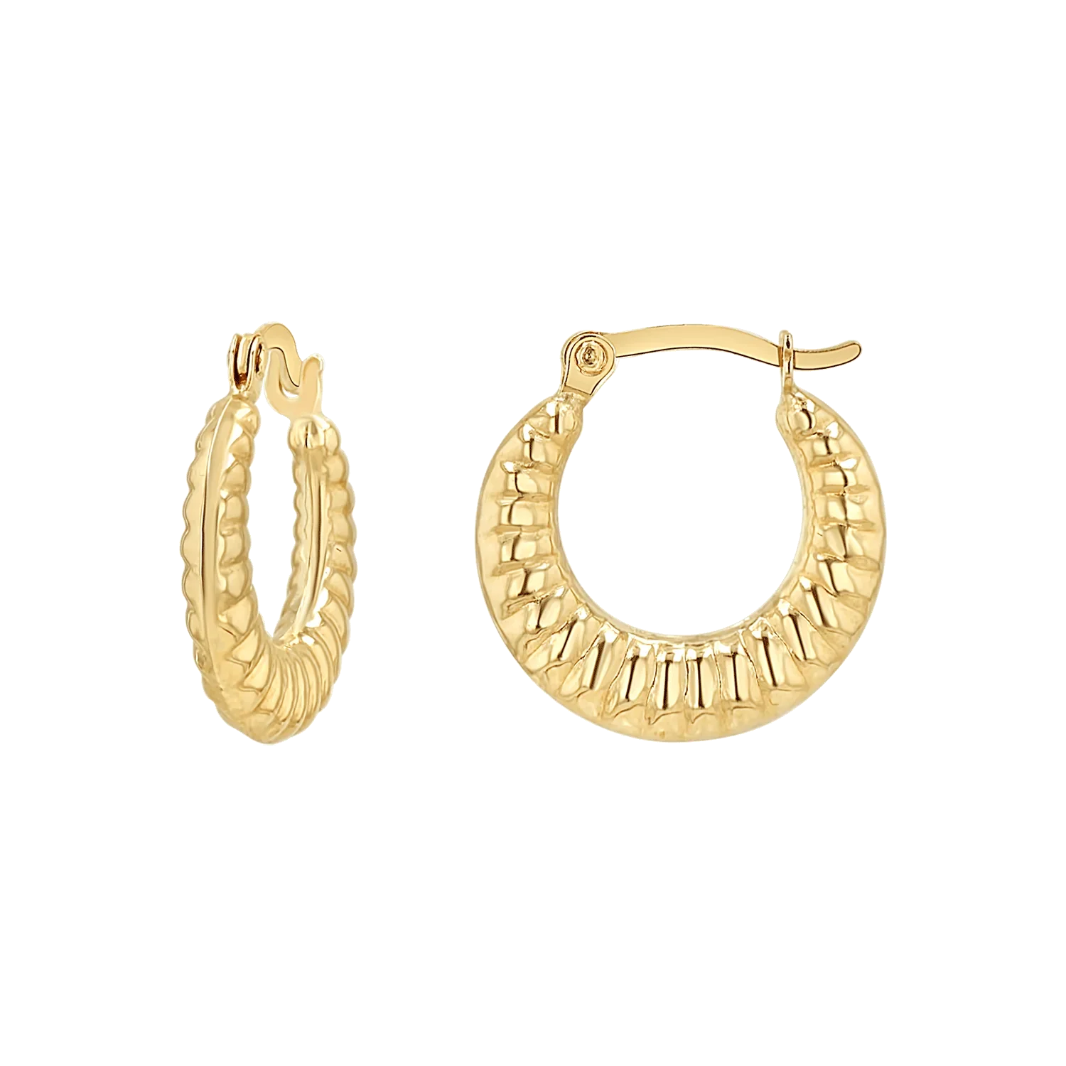 Image of Linea Tapered Hoop Earrings