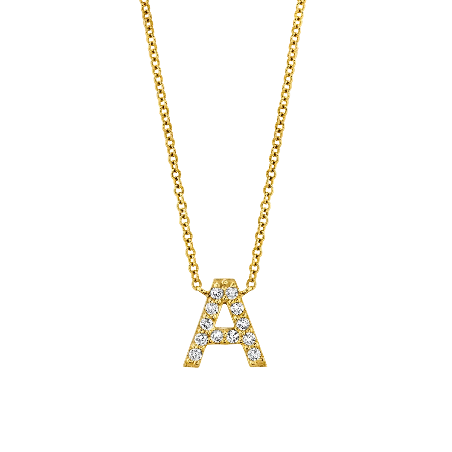 Image of Diamond Pave Letter Necklace
