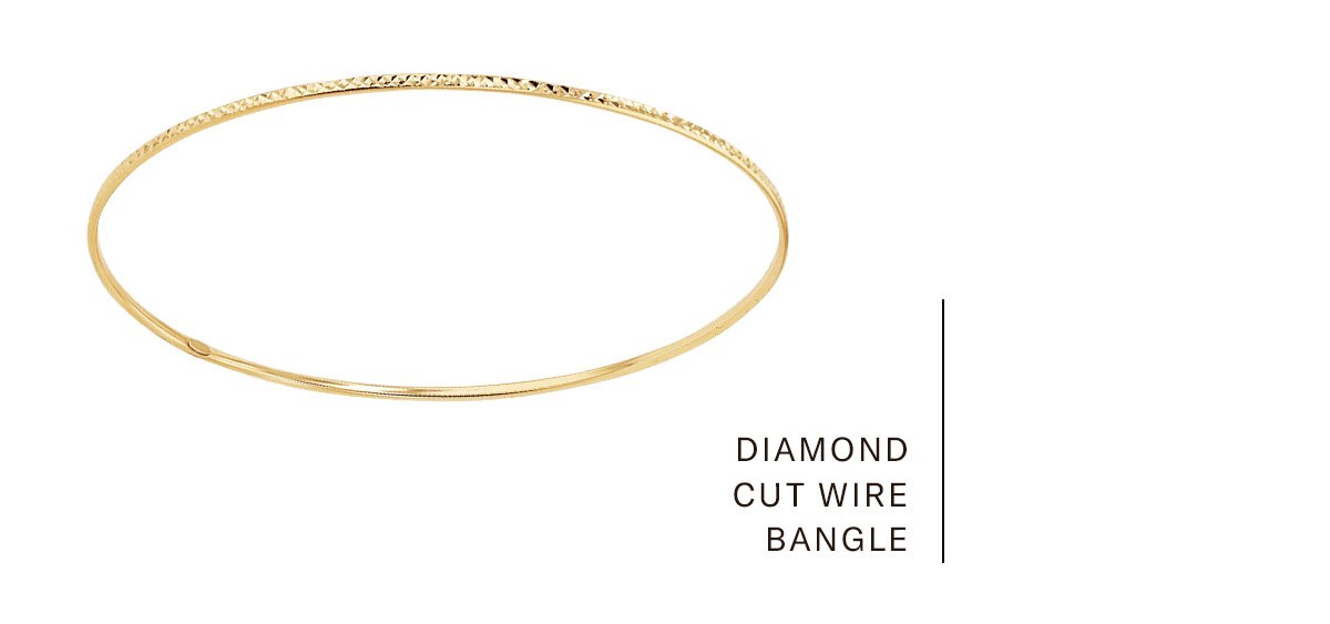 Diamond Cut Wire Bangle