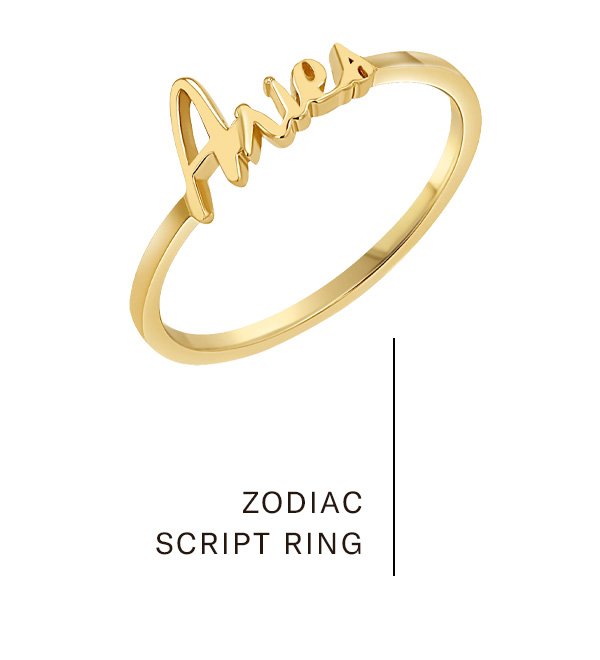 Zodiac Script Ring