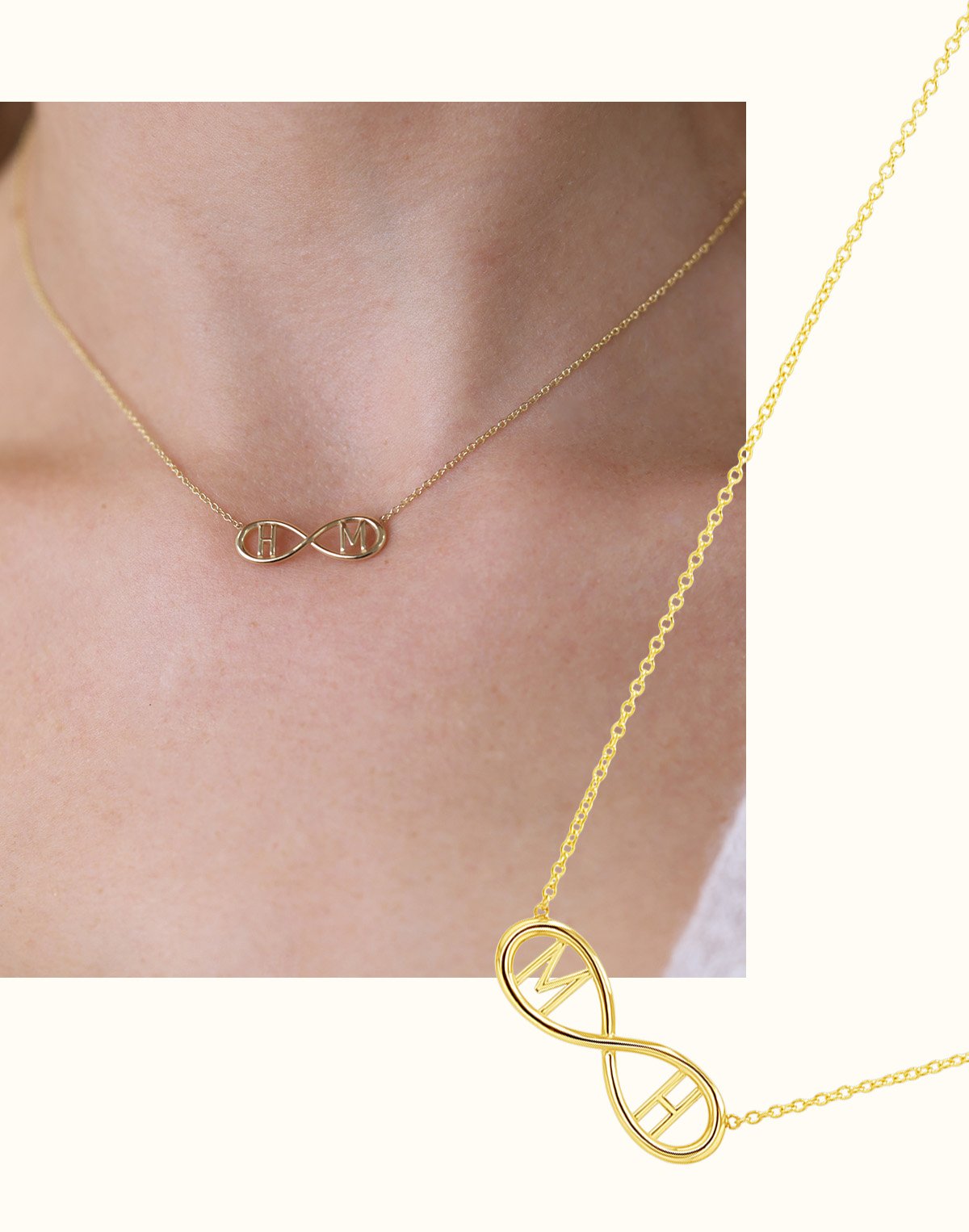 NEW >> Infinity Letter Necklace