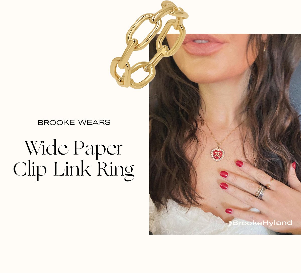 SHOP >> Wide Paper Clip Link Ring