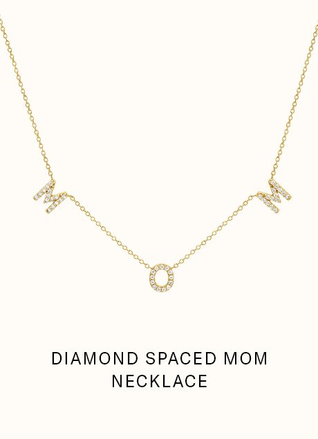 Diamond Spaced MOM Necklace