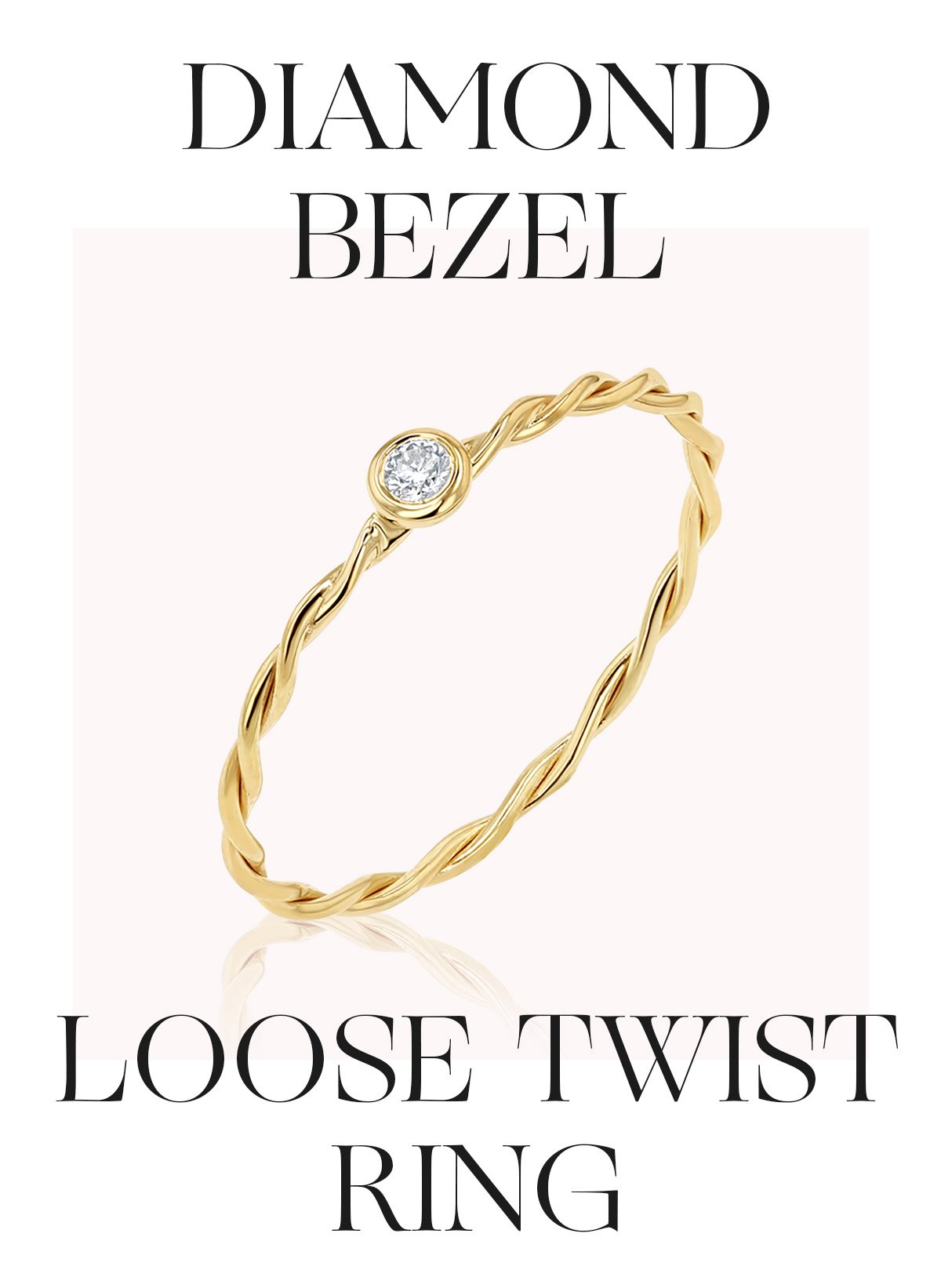 Diamond Bezel Loose Twist Ring