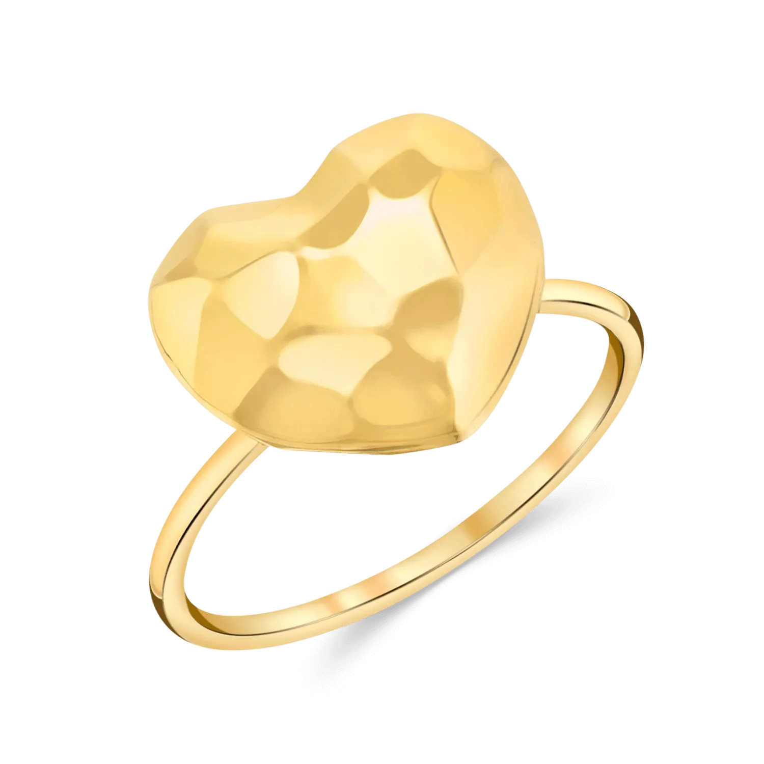 Image of Faceted Heart Ring