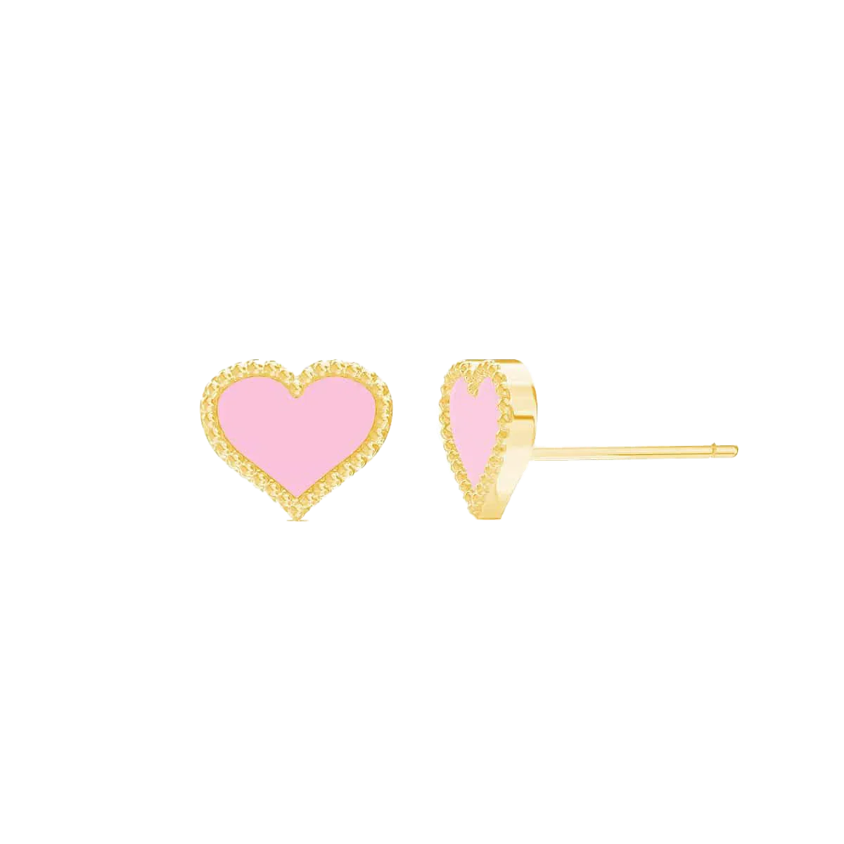 Image of Kids Heart Enamel Earrings