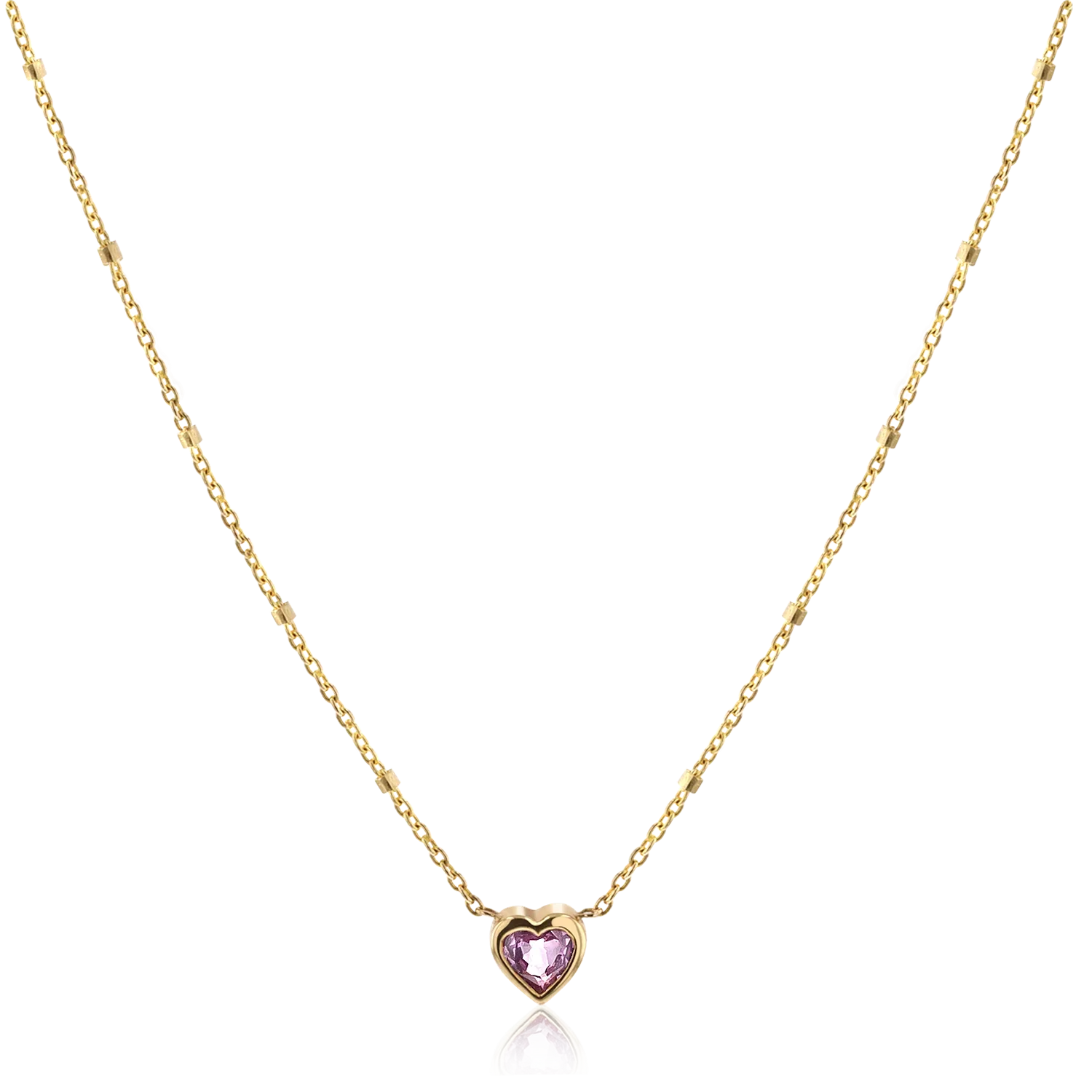 Image of Bezel Heart Necklace