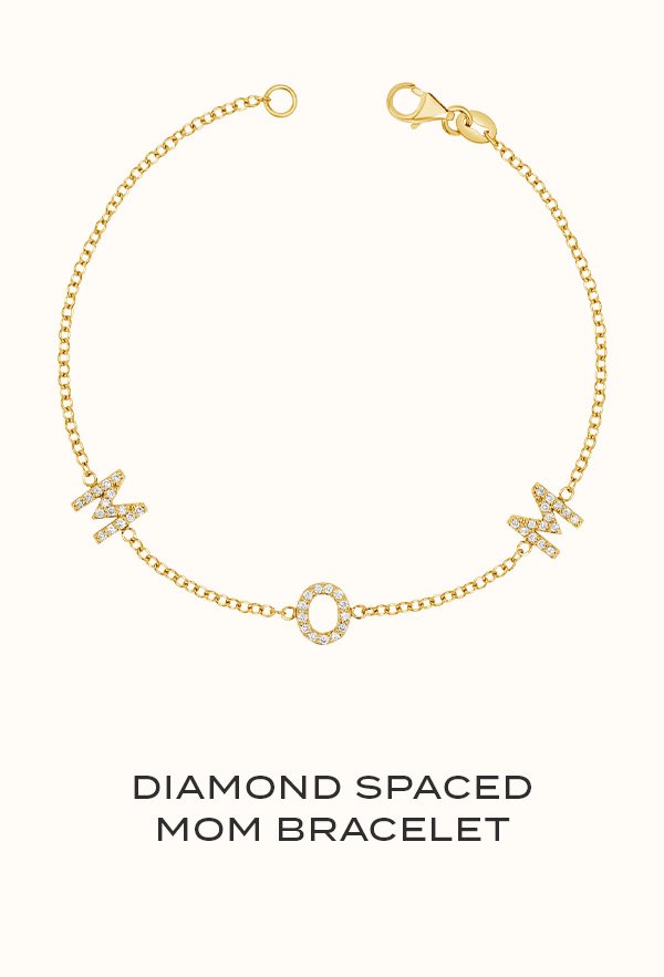 Diamond Spaced MOM Bracelet