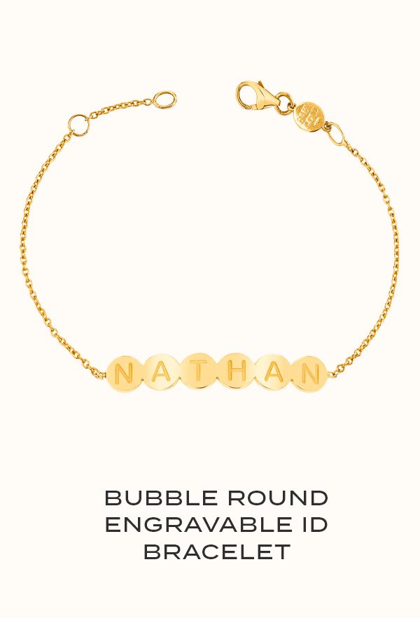 Bubble Round Engravable ID Bracelet