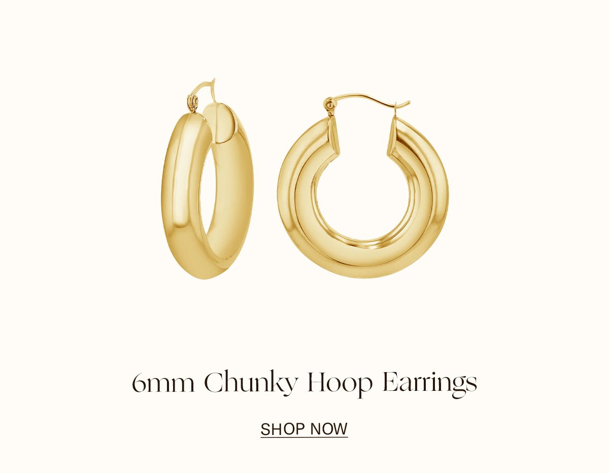 6mm Chunky Hoop Earrings