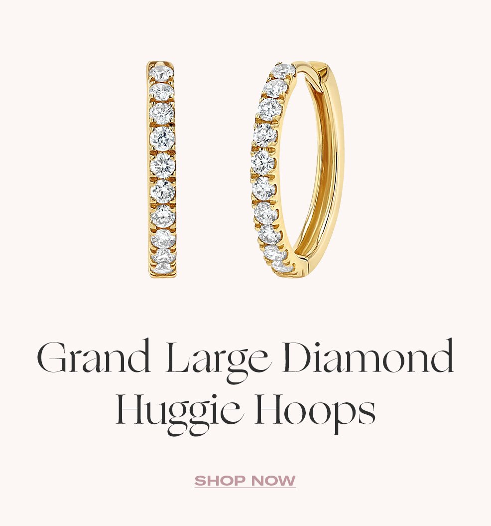 Grand Large Diamond Huggie Hoops