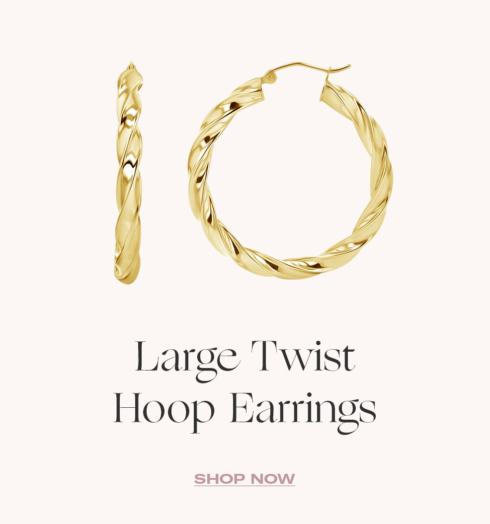 Large Twist Hoop Earrings