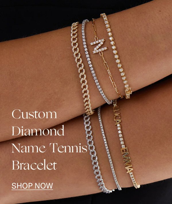 Custom Diamond Name Tennis Bracelet