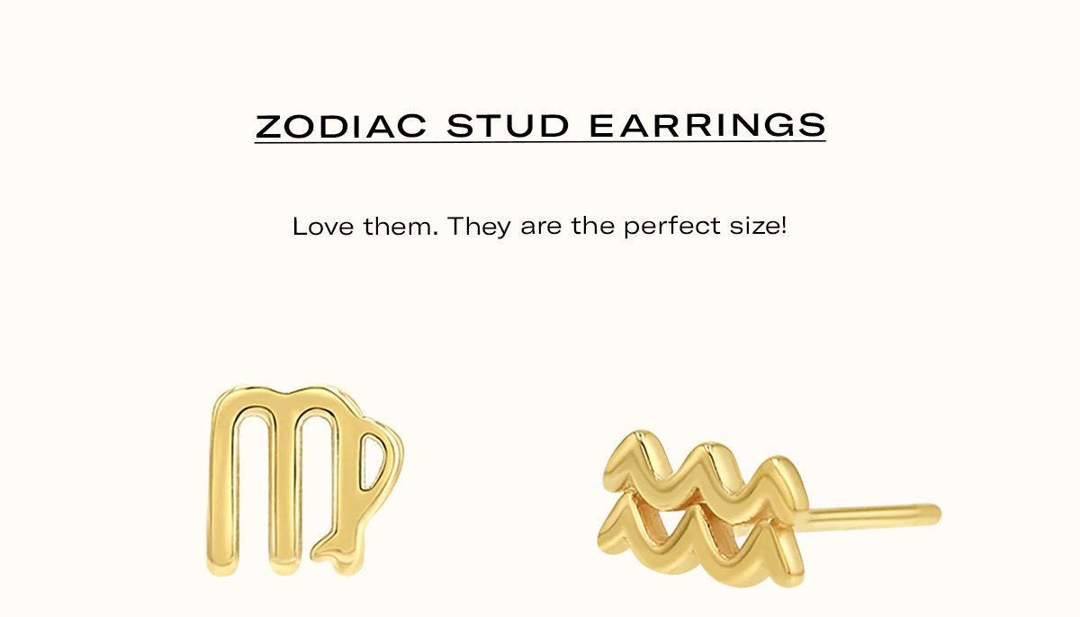 Zodiac Stud Earrings