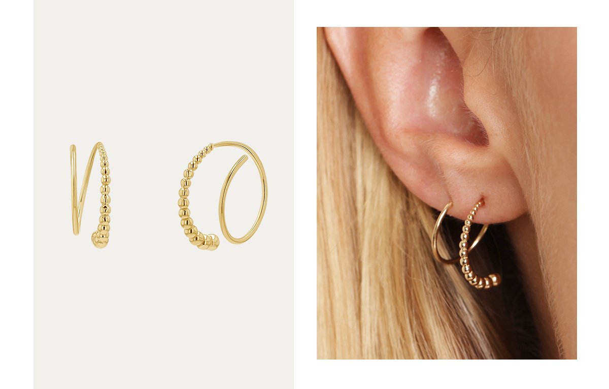 Bead Coil Earrings >>