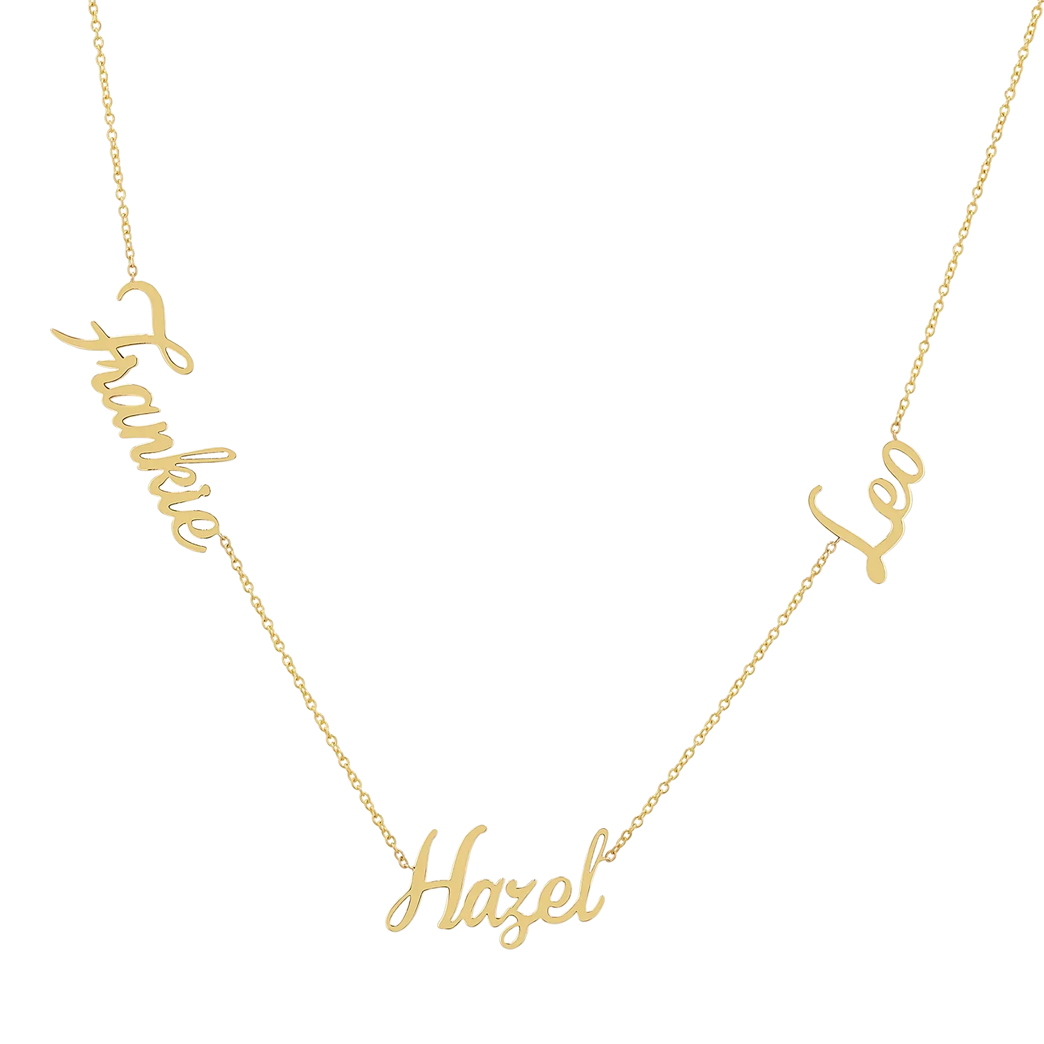 Image of Trois Name Necklace