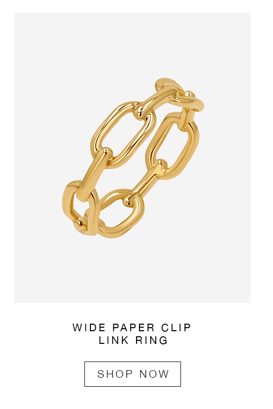 Wide Paper Clip Link Ring