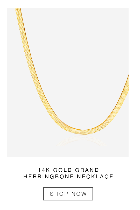 14K Gold Grand Herringbone Necklace