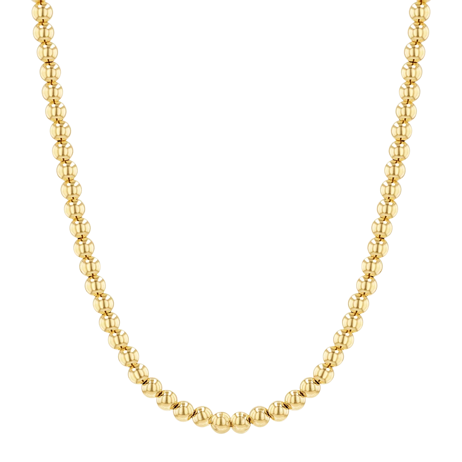 Image of 4mm Gold Bead Ball Necklace