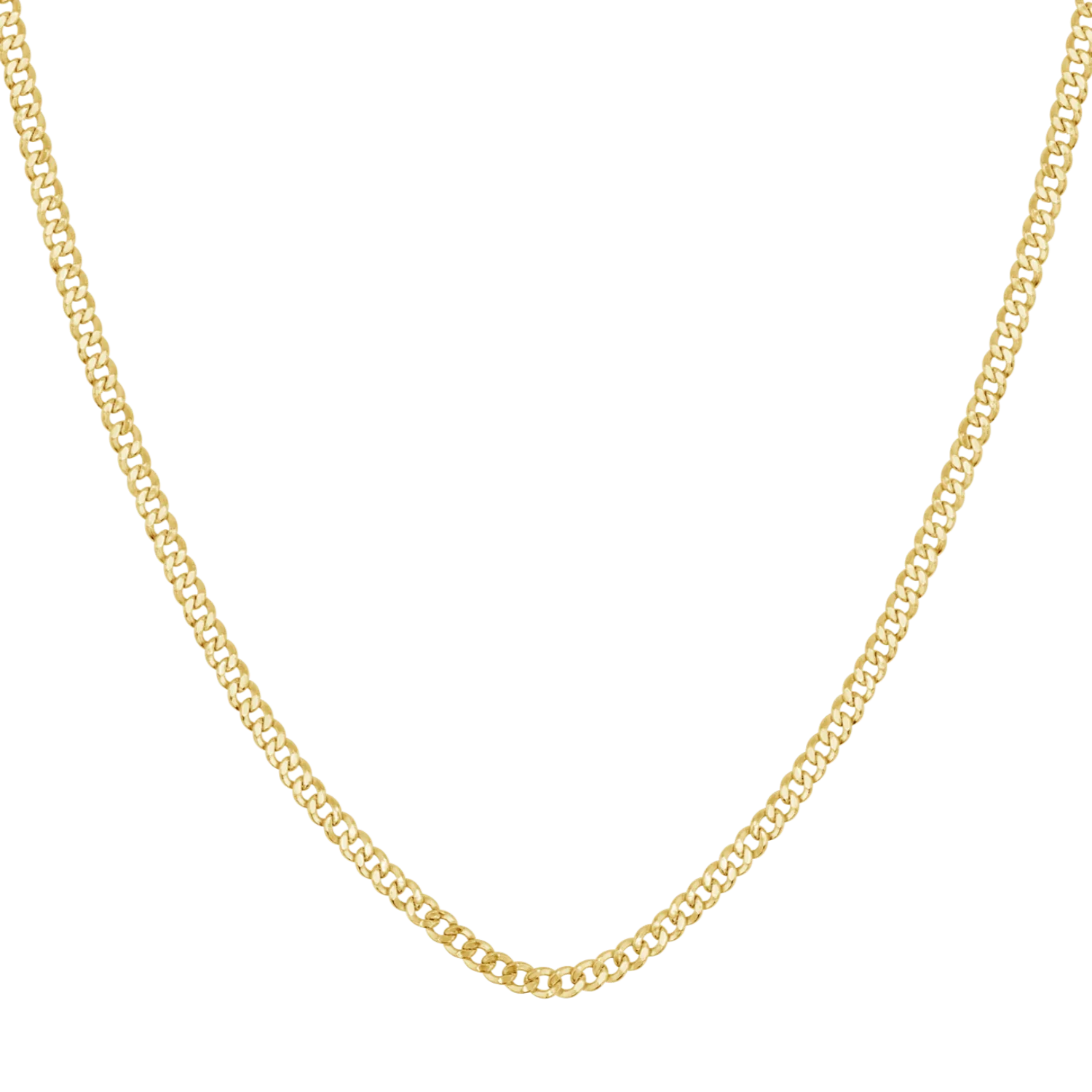 Image of 14K Dainty Cuban Link Chain Necklace