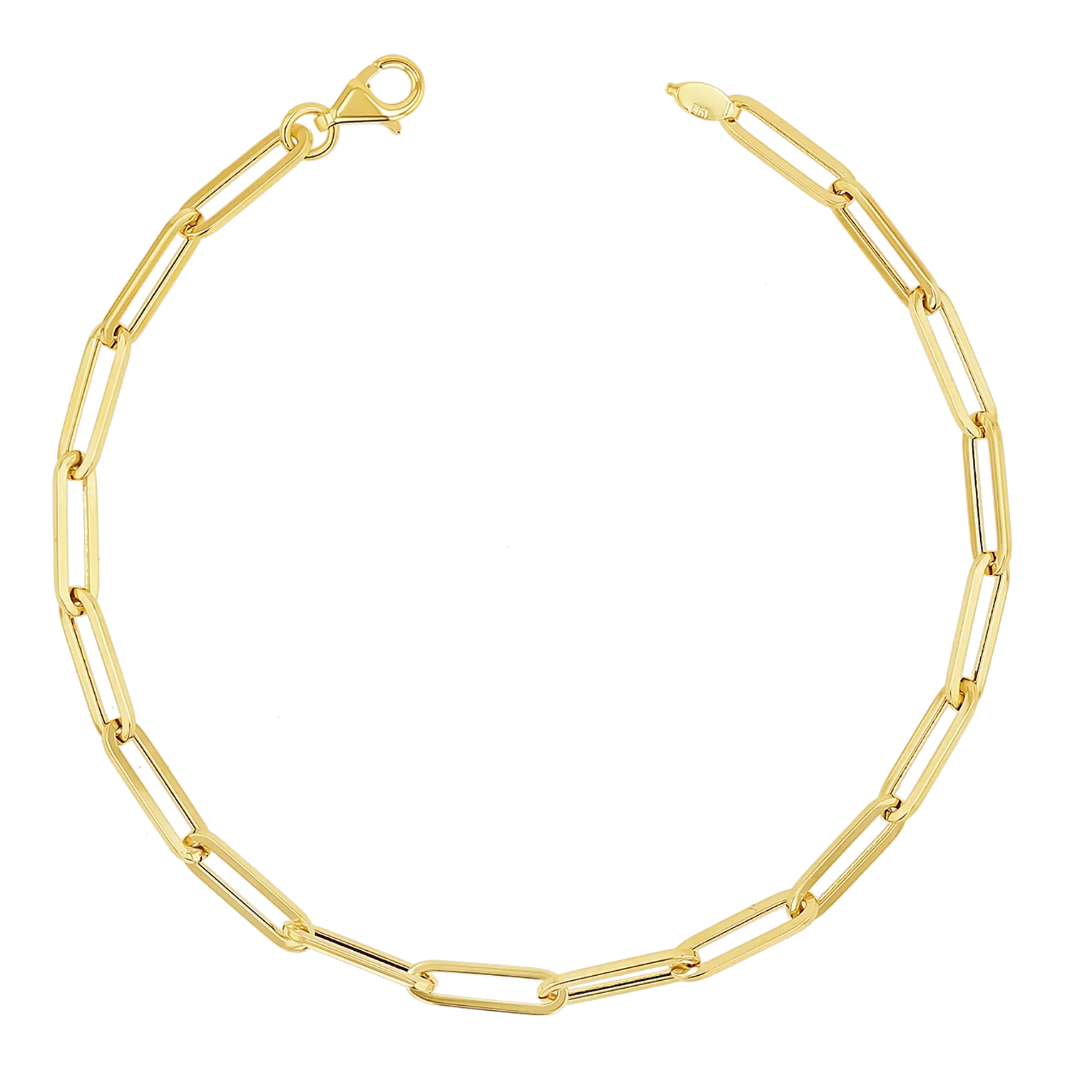 Image of 14K Paper Clip Chain Bracelet