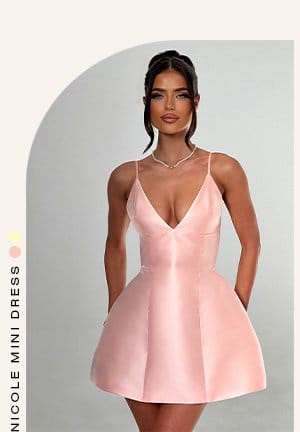 Nicole Mini Dress - Peach
