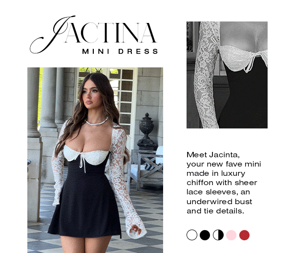 Jacinta Mini Dress - Black & White