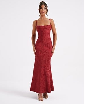 Whitney Maxi Dress - Red