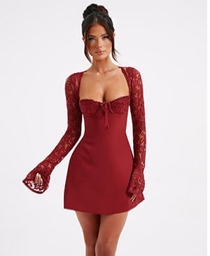 Jacinta Mini Dress - Red