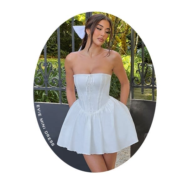 Evie Mini Dress - Ivory