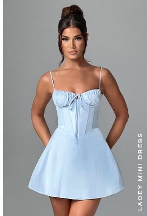 Lacey Mini Dress - Blue